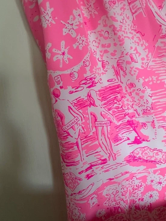 NWT Lilly Pulitzer Pink Sorbet Printed Silk Dress - Picture 3 of 3